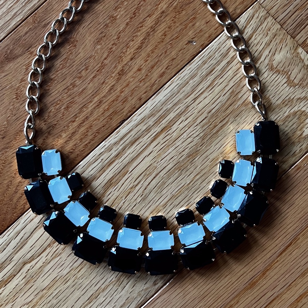 Black/White/Gold Statement Necklace